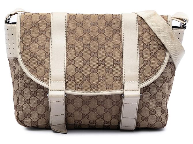 Borsa a tracolla Gucci GG Canvas beige