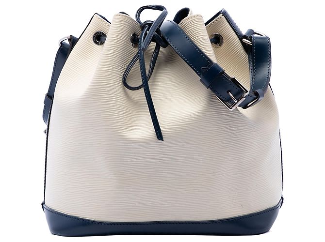 Borsa a secchiello Louis Vuitton Epi Bicolor Petit Noe Bianca Bianco