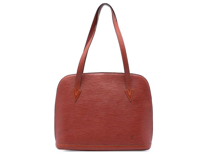 Borsa a tracolla Louis Vuitton Epi Lussac Marrone