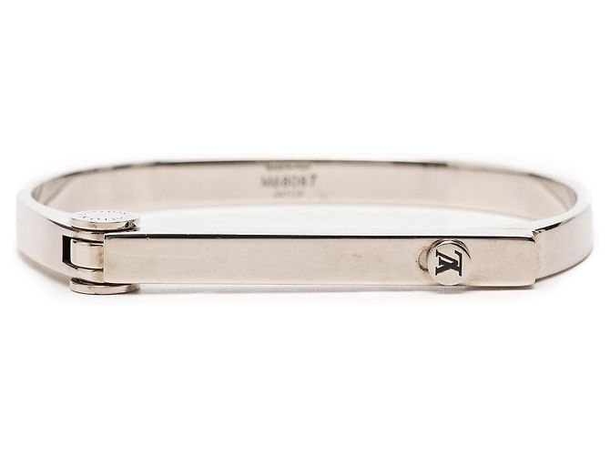 Brazalete Louis Vuitton en plata con cierre de bisagra de latón
