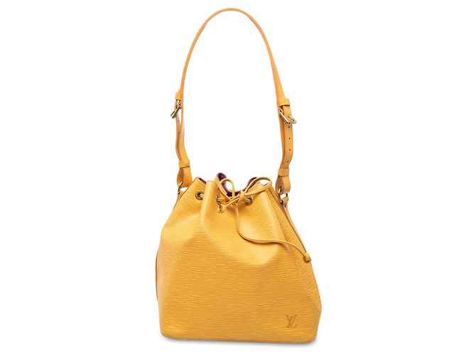 Borsa a secchiello Louis Vuitton Epi Petit Noe Gialla Giallo