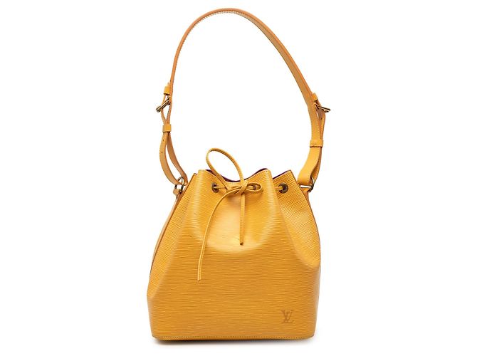 Borsa a secchiello Louis Vuitton Epi Petit Noe Gialla Giallo
