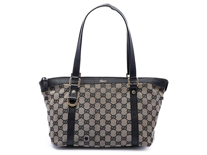 Gucci GG Canvas Abbey D Ring Tote Grau