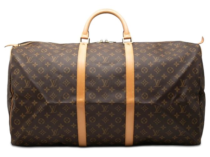 Sac de voyage Louis Vuitton Monogram Keepall 60 Marron