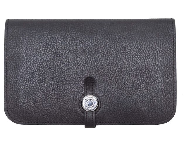 Hermès Black Hermes Dogon Compact Wallet