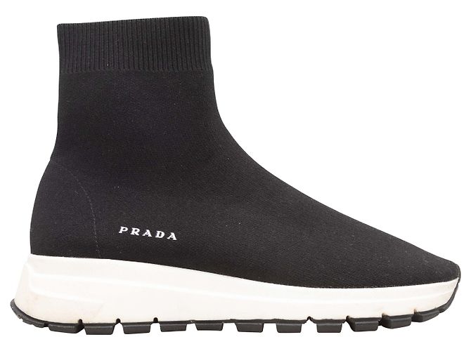 Prada High-Top Sock Sneaker in Schwarz Größe 37
