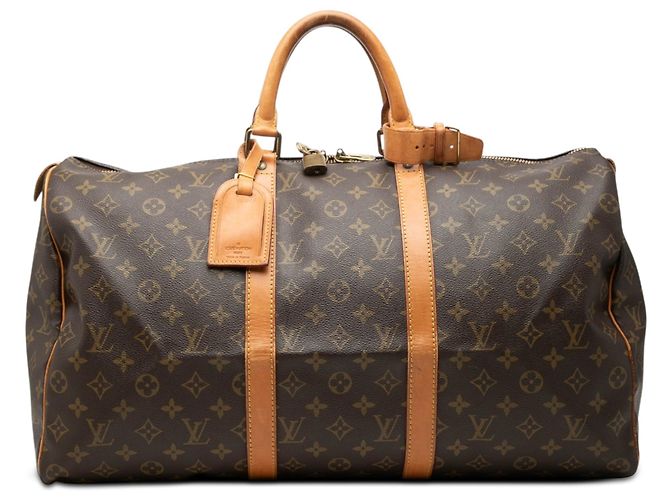Sac de voyage Louis Vuitton Monogram Keepall 50 Marron