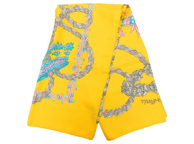 Lenço de seda Hermès Le Sacre du Printemps Multi 90 Multicor