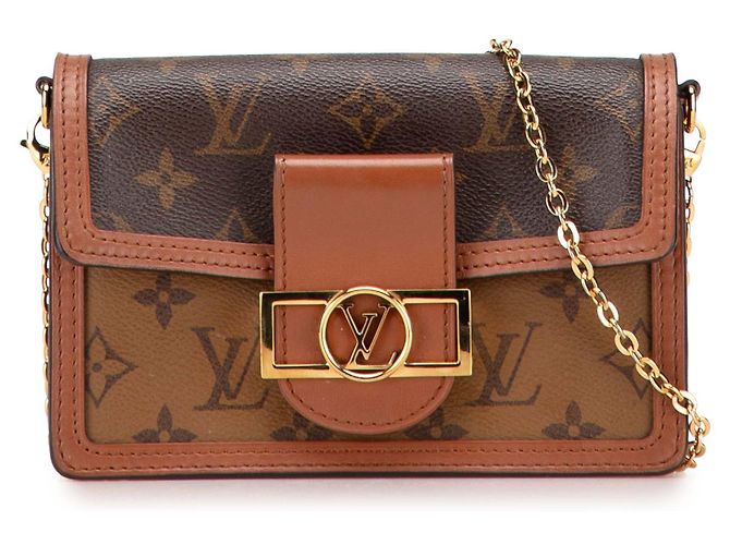 Borsa a tracolla Louis Vuitton Monogram Reverse Dauphine marrone