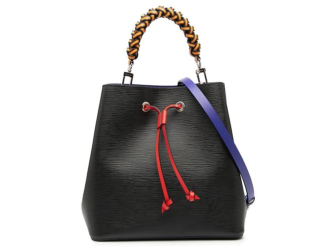 Borsa a secchiello Louis Vuitton Epi Braided Neonoe MM Nera Nero