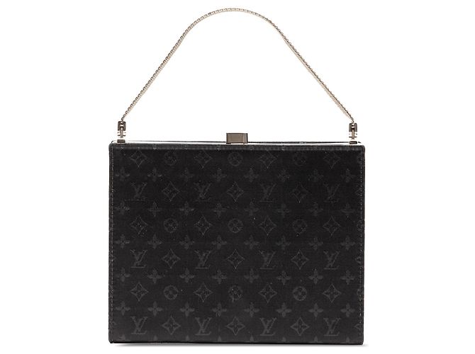 Louis Vuitton Monogram Satin Ange PM Handtasche Schwarz