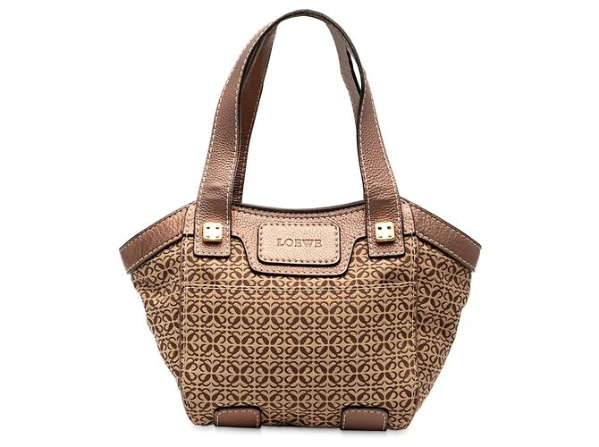 Cabas LOEWE Anagram Canvas Marron
