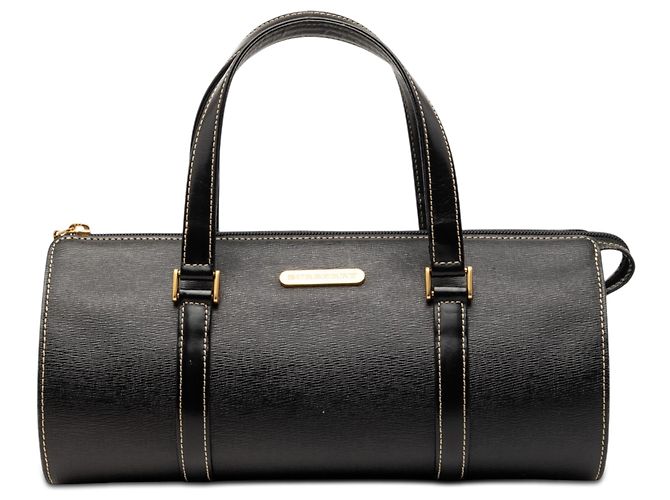 Borsa a mano Burberry in pelle nera Nero