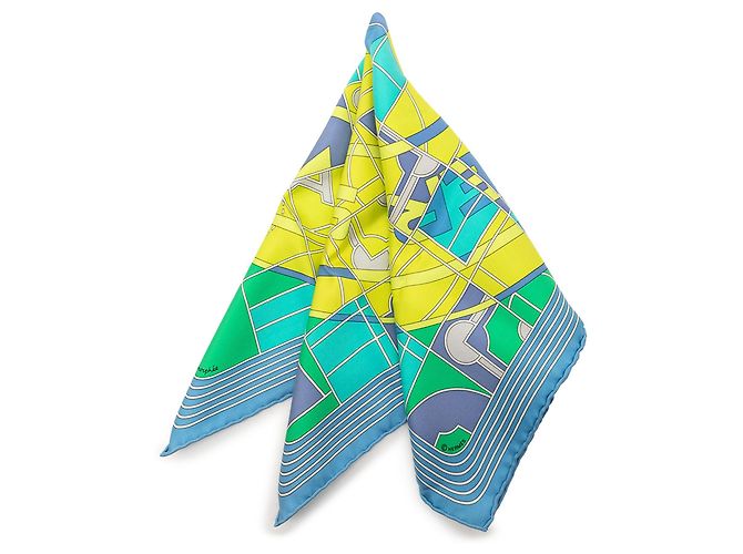 Hermès Sport Einstecktuch aus Seide, Blau