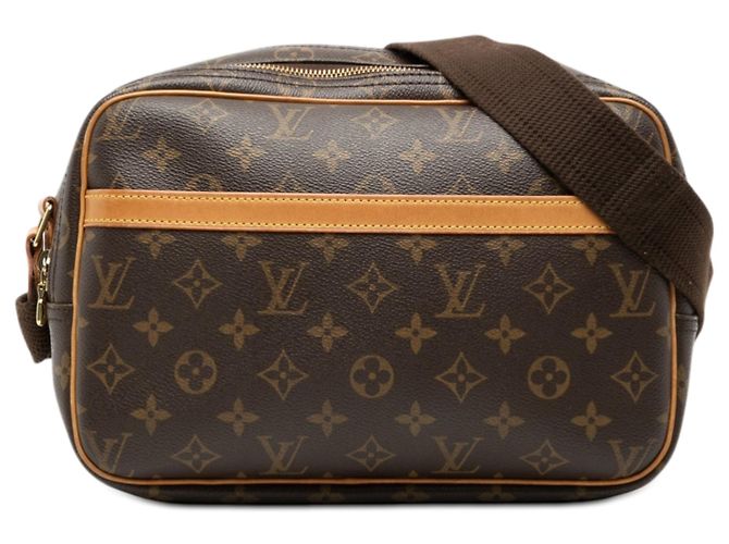 Borsa a tracolla Louis Vuitton Monogram Reporter PM Marrone