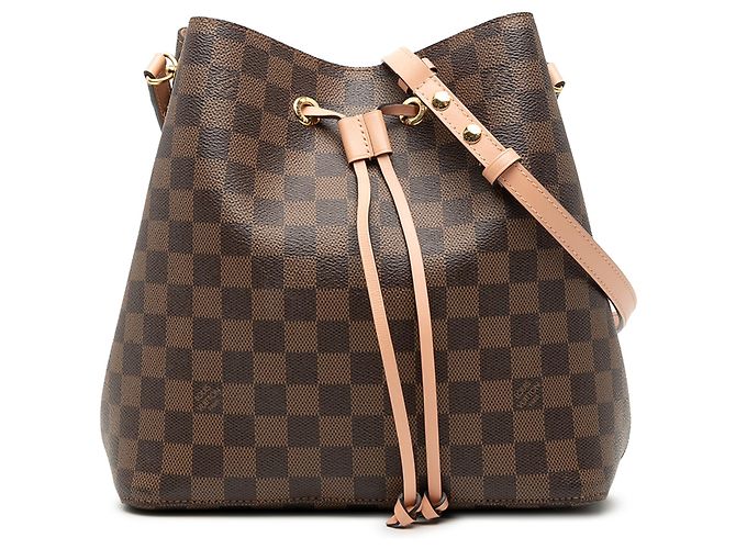 Borsa a secchiello Louis Vuitton Damier Ebene NeoNoe MM Marrone
