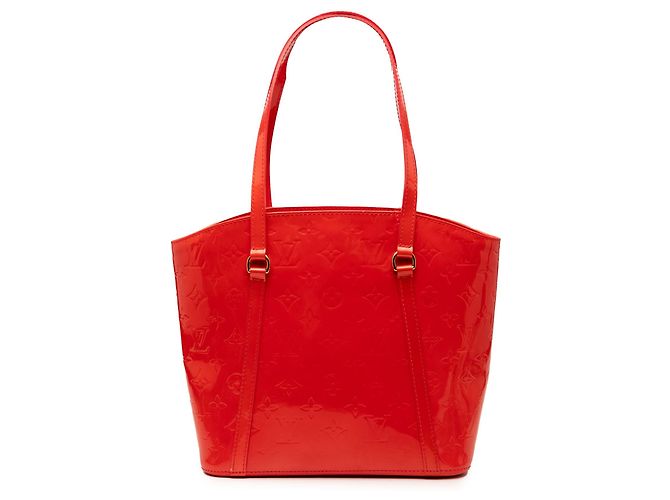 Borsa Tote Louis Vuitton Monogram Vernis Avalon MM Rossa Rosso