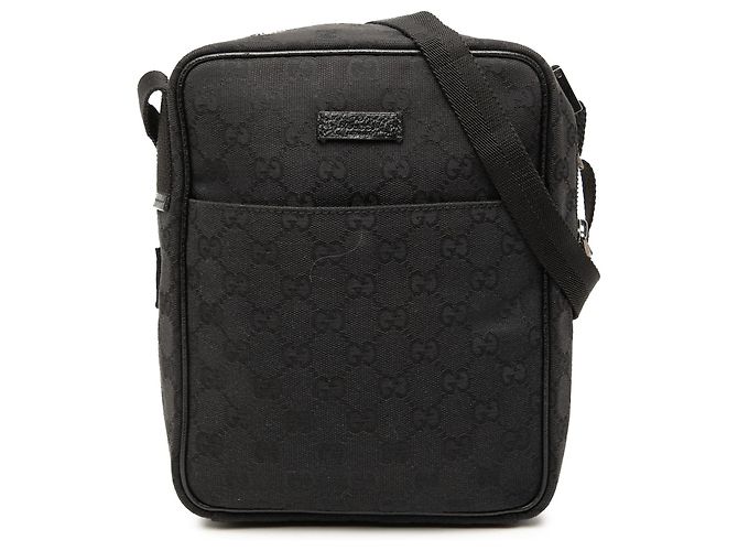 Borsa a tracolla Gucci GG Canvas nera Nero