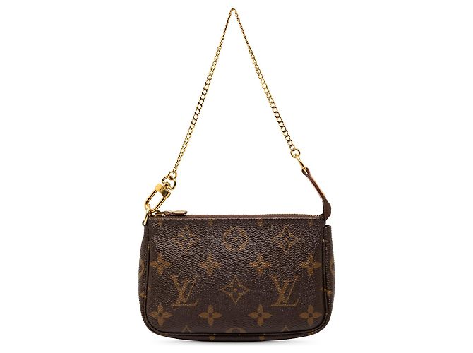 Louis Vuitton Monogram Mini Pochette Accessoires Handtasche Braun