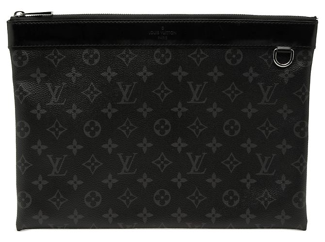 Borsa a pochette Louis Vuitton Monogram Eclipse Discovery Pochette GM nera Nero