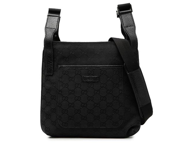 Borsa a tracolla Gucci GG Canvas nera Nero
