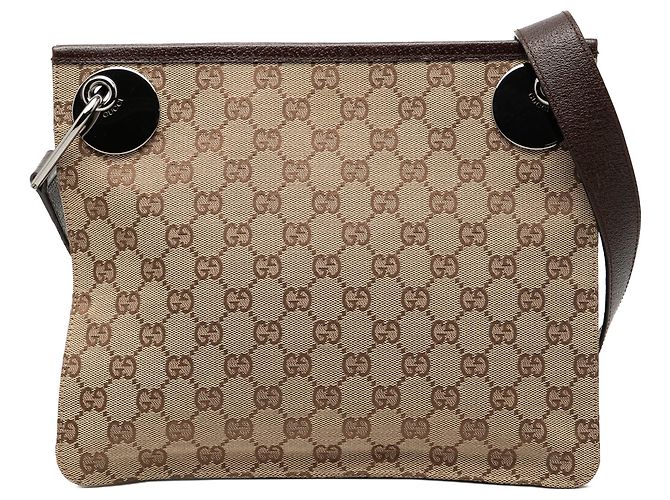 Borsa a tracolla Gucci GG Canvas Eclipse marrone