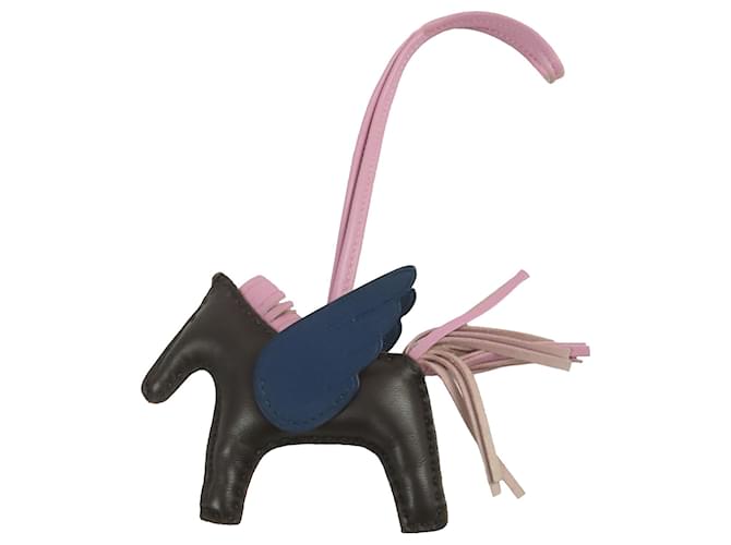 Porte-clé Grigri Rodeo Pegase PM en cuir d'agneau Milo et Swift rouge Hermès 
