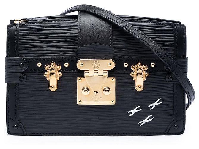 Borsa a tracolla Louis Vuitton Epi Trunk Nera Nero
