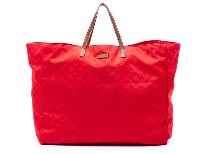 Borsa da viaggio Gucci GG Canvas rossa Rosso