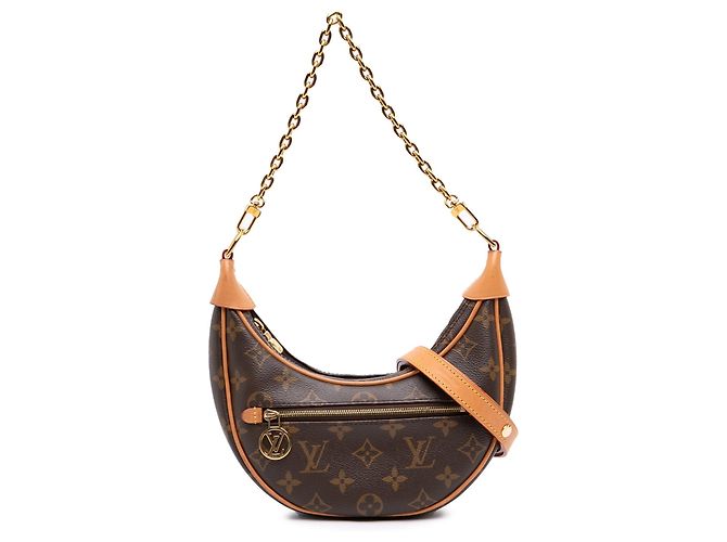 Borsa Satchel Loop Monogram Louis Vuitton Marrone