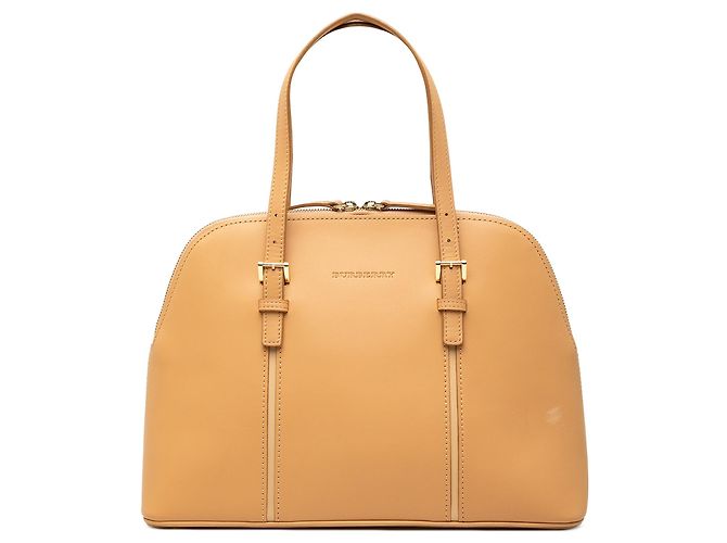 Bolsa de mão Burberry em couro Tan Camelo