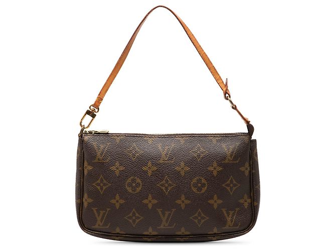 Borsa a tracolla Louis Vuitton Monogram Pochette Accessoires Marrone