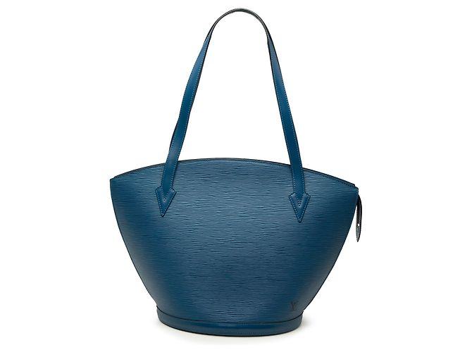 Borsa a tracolla Louis Vuitton Epi Saint Jacques GM blu con tracolla lunga