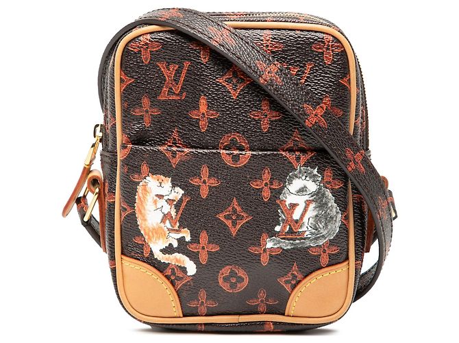 Borsa a tracolla Louis Vuitton Grace Coddington Catogram Paname PM Marrone
