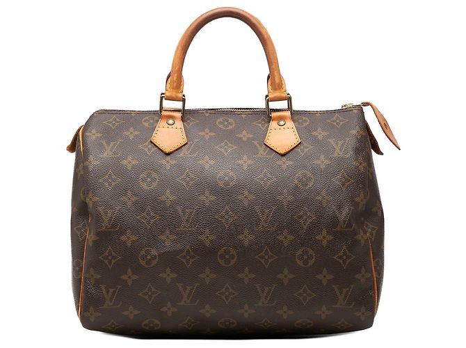Borsa Boston Louis Vuitton Monogram Speedy 30 Marrone