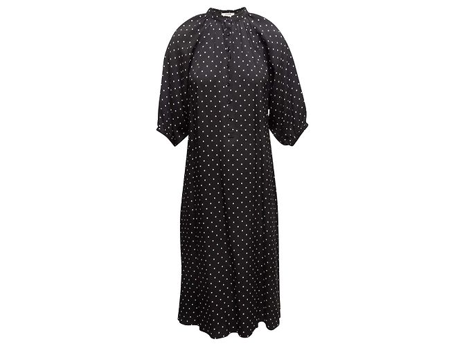 Céline Celine Kleid mit Polka Dots in Schwarz & Weiß Größe FR 40