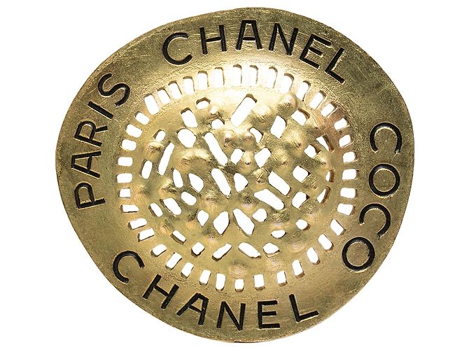 Spilla per cappello Chanel placcata oro D'oro