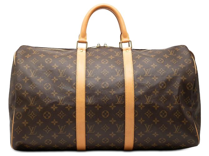 Mala de Viagem Louis Vuitton Monogram Keepall 50 Castanha Marrom