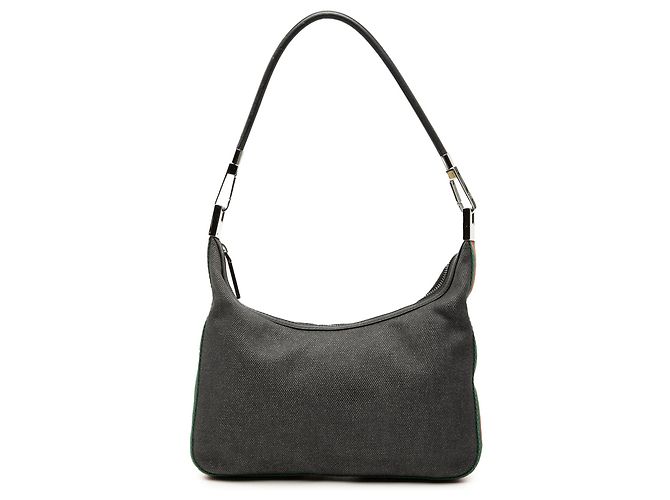 Borsa a tracolla Gucci Denim Web nera Nero