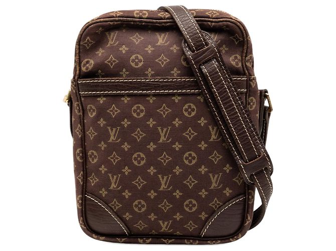 Borsa a tracolla Louis Vuitton Monogram Mini Lin marrone