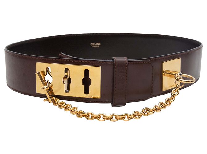Céline Celine Gürtel mit Kette Braun Größe 70