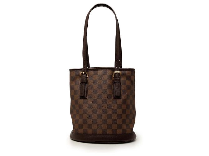 Bucket Borsa a secchiello Marais Damier Ebene marrone Louis Vuitton