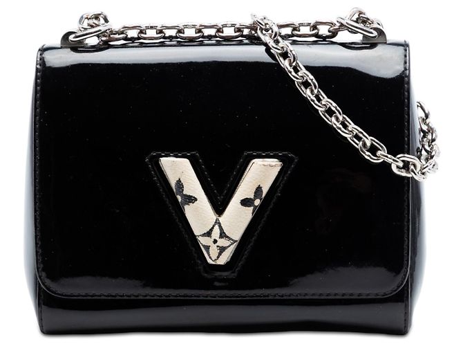 Bolso bandolera Black Louis Vuitton Vernis Monogram Twist PM Negro