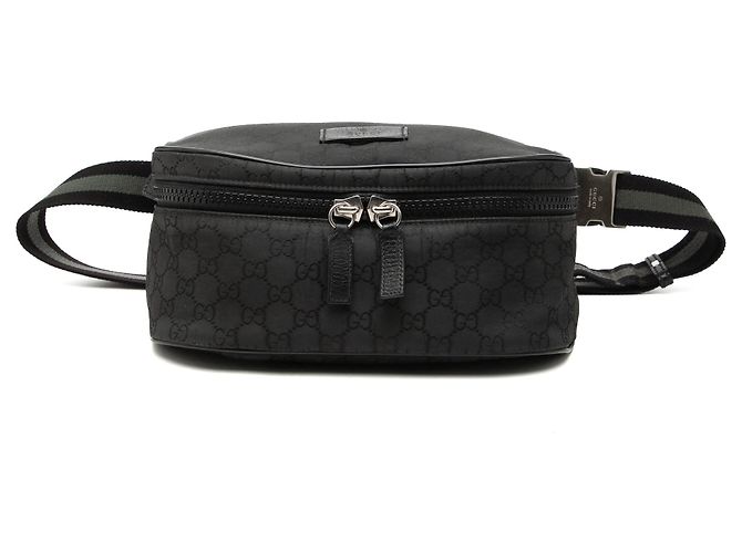 Borsa a tracolla Gucci GG Nylon Web nera Nero
