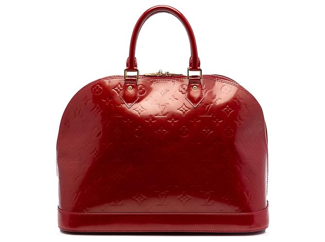 Borsa Louis Vuitton Monogram Vernis Alma GM rossa Rosso