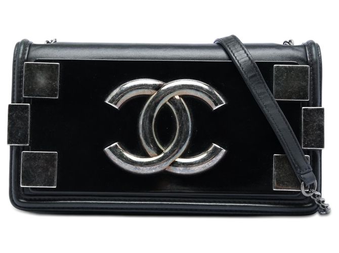 Borsa a tracolla Boy Brick in agnello e acrilico nero Chanel