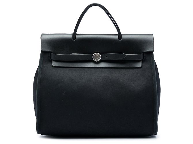 Mochila Hermès Toile Herbag PM negra Negro