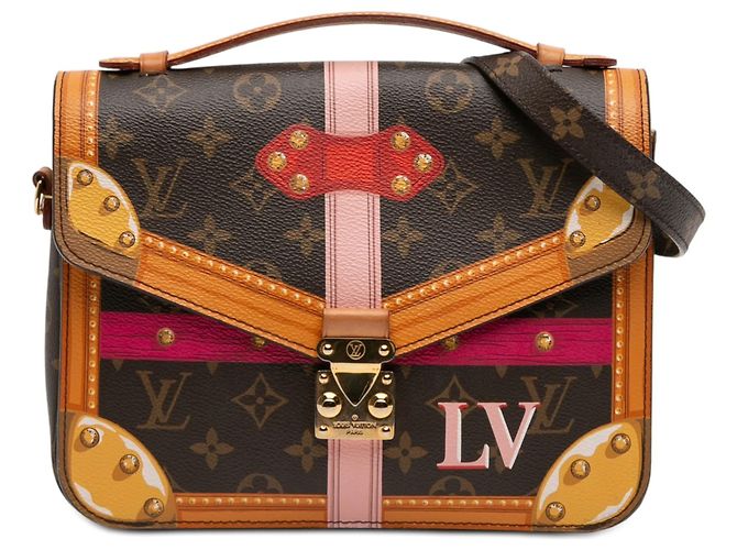 Bolso Louis Vuitton Monogram Summer Trunks Pochette Metis marrón Castaño