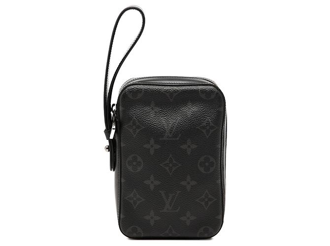 Clutch Box Louis Vuitton Monogram Eclipse negra Negro