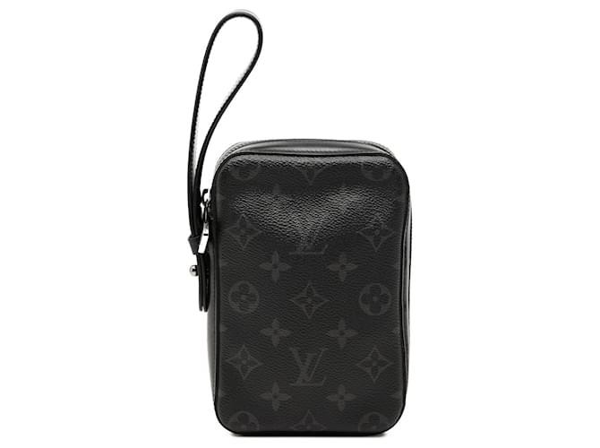 Clutch Box Louis Vuitton Monogram Eclipse nera Nero 
